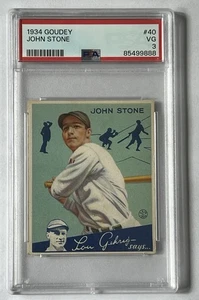 Psa 1934 Goudey John Stone #40 Vg 3 Baseball Card Psa 3 - Picture 1 of 3