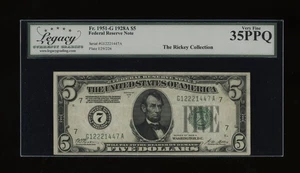DBR 1928-A $5 FRN Chicago Numeral Fr. 1951-C Legacy 35 PPQ Serial G12221447A - Picture 1 of 2