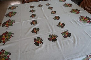 EXC Vintage Tastemaker von Stevens Obstkorb Tischdecke 52" x 66" - Bild 1 von 7
