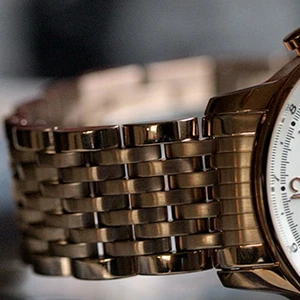 Stainless Steel Band Poljot 0 25/32in Redgold Solid · 9K Links · End Size Round - Picture 1 of 2