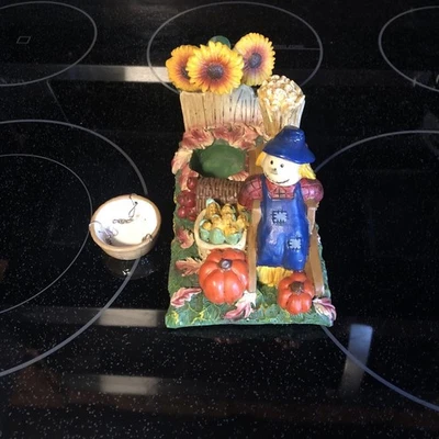 Halloween Otoño Espantapájaros Girasoles Colgante Tarta Calentador Quemador Foto 1 de 4