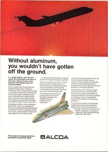 Alcoa Original 1974 Print Ad Aluminum Aviation Space Shuttle SciAmerican - Picture 1 of 1