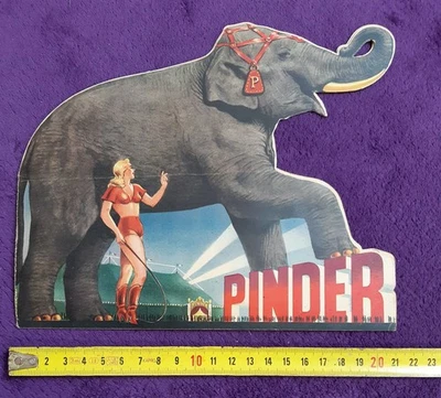 Programme Cirque - PINDER - 1949? - Éléphant - Ménagerie  -publicité Cognac.  - Photo 1/3