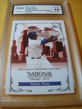 YASIEL PUIG 2013 LEAF NATIONAL CONVENTION VIP REDEMPTION ROOKIE RC YP4 GRADED 10