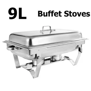 New Stainless Steel Rectangle Chafing Dish Buffet Stoves Food Warmer Chafer 9L - Picture 1 of 16