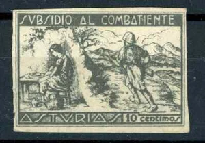 GUERRA CIVIL, SUBSIDIO AL COMBATIENTE, 1937, ASTURIAS. MLH* - Imagen 1 de 2