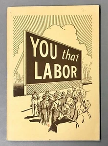 [Devotionals]  1st Edition  Myron Lindblom  You That Labor  Wartburg Press  1944 - Imagen 1 de 7