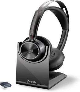 Plantronics Poly Voyager Focus 2 UC B825-M Stereo USB-C Headset MIT Ladestation  - Bild 1 von 4