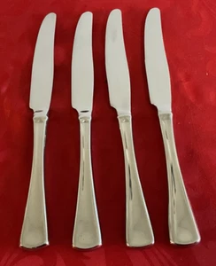 Gorham acciaio inox Stephanie lotto di 4 coltelli da tavola 9 1/2" quasi nuovi lucidati - Foto 1 di 3