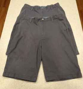 Wonder Nation Jungen khakifarbene Shorts 2er-Set Größe 18 grau verstellbarer Bund - Bild 1 von 10