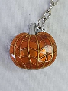 Portachiavi zucca in metallo arancione traslucido autunno raccolta festeggia! - Foto 1 di 4