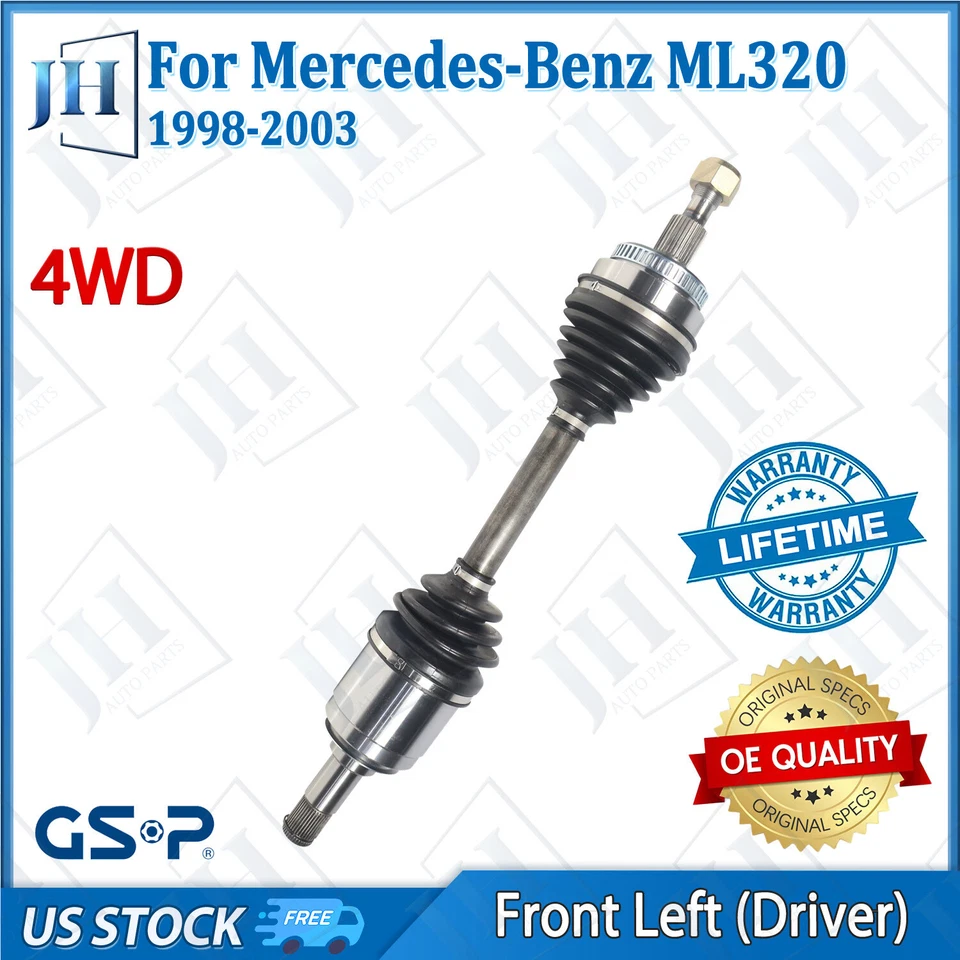 Eje delantero izquierdo original CV para Mercedes-Benz ML320 ML500 ML55 AMG 1998-2003 4x4 Foto 1 de 4
