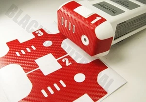 DJI Phantom RED Carbon Fiber Battery Skin Stickers Graphic Wrap Decal 1 2 3 p3 - Picture 1 of 2