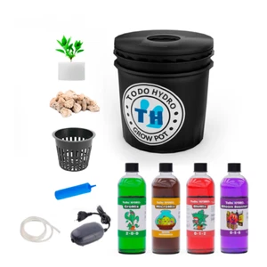 Grow Pot Original 5gal DWC Hydro Bucket Kit with Air Pump, Nutrients & More - Picture 1 of 4