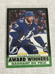 2020-21 O-Pee-Chee OPC VICTOR HEDMAN Award Winners Black Border 001/100 First