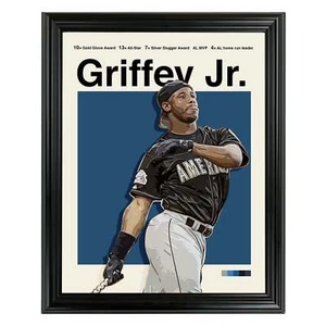 Ken Griffey Jr. Framed Sports Art Photo by Thomas Maxwell - Picture 1 of 2