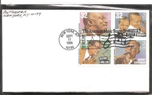 US SC # 3096-3099 Big Band Leaders FDC. Uncacheted. - Picture 1 of 1
