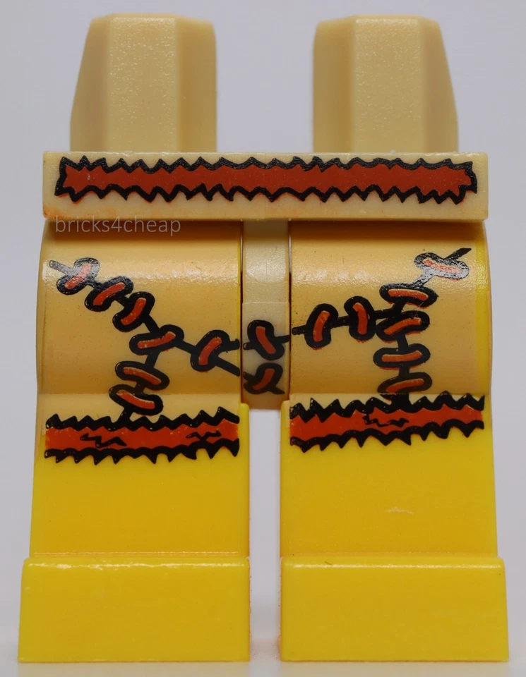 Lego Tan Hips and Yellow Legs with Tan Animal Skin Skirt Cave Woman Pattern - Image 1 of 1