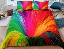 Rainbow Hole Bedding Set Doona Quilt Duvet Cover Double Queen Size Pillowcase