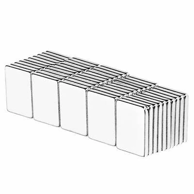 TOTALELEMENT 1/2 x 3/8 x 1/16 Inch Neodymium Rare Earth Block Magnets N52 (50 Pack)