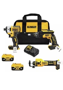 Brand New DEWALT DCK302P2 20V XR Cordless 3-Tool Drywall Combo Kit (2) 5 Ah - Picture 1 of 2