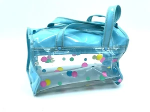 VINTAGE RARA BORSA ANNI 80 PLASTICA TRASPARENTE PLASTIC #MM - Picture 1 of 4