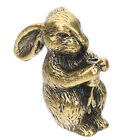 Mini Bunnies Brass Rabbit Figurine Statue Incense Stick Burner Zodiac Sticks