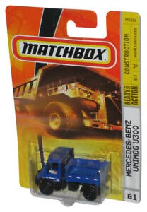 Matchbox Construction (2007) Mercedes-Benz Unimog U300 Blue Toy Truck #61