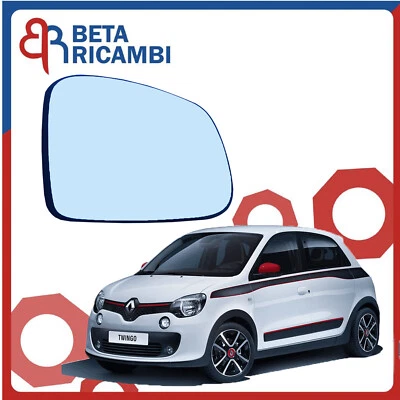 Vetro Specchietto Per Renault Twingo 2014> Piastra Specchio Destro Dx Termico - Immagine 1 di 4