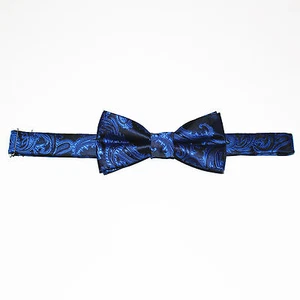 ROYAL Boy Paisley Pattern Kid's Straight Cut Pre-tied Strap Bowtie Boy's Bowtie - Picture 1 of 1