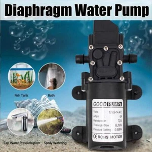 12V DC Self Priming Water Pressure Pump, Diaphragm Pump for Caravan/RV/Marine - Picture 1 of 14