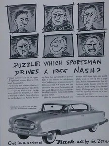 "Nash Ambassador Country Club 1955 anuncio estampado original de 8,5 x 11" - Imagen 1 de 7
