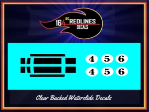 1/64 Redline 'Spoilers' Black Replica Decal SCR-0331 - Picture 1 of 2