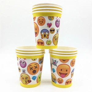 Emoji Kids Birthday Party Supplies Disposable Tableware Set Decorations - Picture 1 of 7