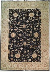 10x14' Black Vegetable Dyed Chobi Rug 71008 - Picture 1 of 6
