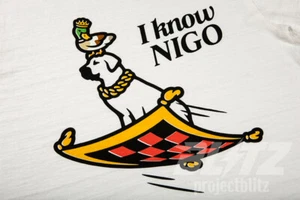 HUMAN MADE I KNOW NIGO TEE T-SHIRT FLYING CARPET WHITE L VICTOR - Picture 1 of 3