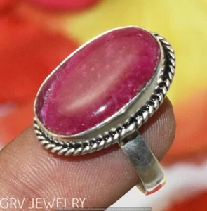 Pink Aventurine Gemstone Ring 925 Sterling Silver Overlay Us Size 6.5" U293-C106 - Picture 1 of 1