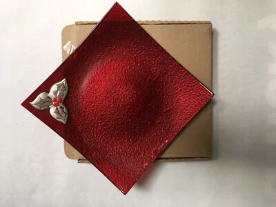 ❤️ Posacenere o centrotavola in vetro e inserto argentato - Immagine 1 di 3