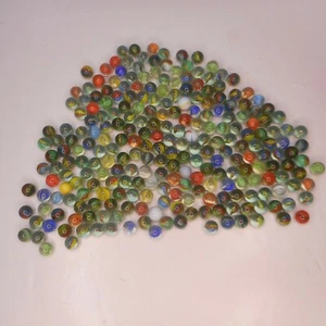 Clear Glass Marbles 250 +/- Marbles Different Sizes/Colors/Condition - Picture 1 of 5