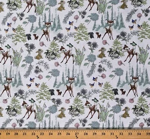 Cotton Bambi and Friends Thumper Disney Fairytale Fabric Print by Yard D461.41 - Picture 1 of 1