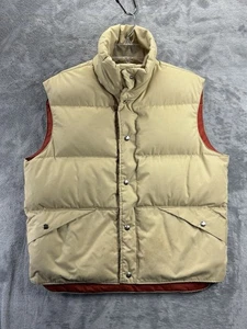 VTG JCPENNY Puffer Large Beige Vest USA 525-8855 Red Dawn Ranch Farm Yellowstone - Picture 1 of 20