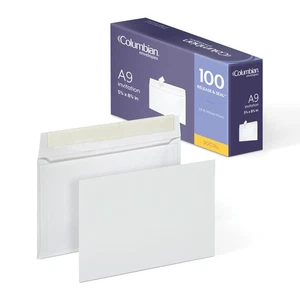 A9 Envelopes with Self Seal Closure, 5-3/4 x 8-3/4 Inches, 24 lb. White, For ... - Picture 1 of 7