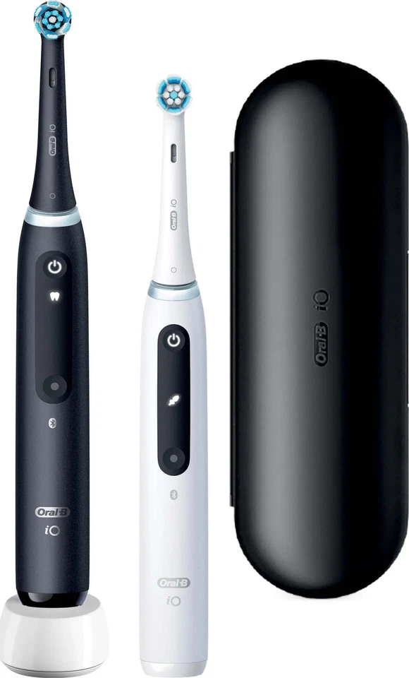 Oral-B iO Series 5 Duo Elektrische Zahnbürste Schwarz Weiß 2 Handstücke - Bild 1 von 1