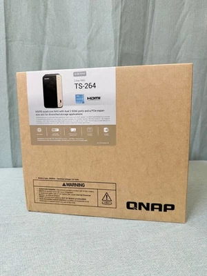 QNAP TS-264 Intel 4C/4T Processor w/ 2 8 TB Hard drives - New In Box - Image 1 of 4