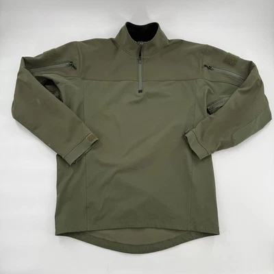 Smith & Wesson M&P Chaqueta Para Hombres XL Verde Táctico Softshell Cuarto Cremallera Pullover Foto 1 de 4