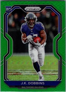 2020 Panini Prizm - Rookie J.K. Dobbins #379 Green Prizm (RC) Broncos  - Bild 1 von 2