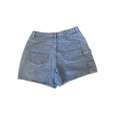  Vintage NO EXCUSES Carpenter Jean Shorts Size 12 HIGH RISE  - Image 1 of 4