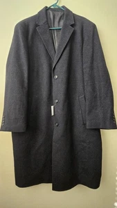 Cappotto HART SCHAFFNER MARX nero "SHEFFIELD" lana cashmere taglia 50R prezzo al pubblico consigliato $595 - Foto 1 di 15