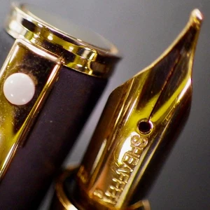 Serviced SHEAFFER AGIO BLACK Fountain Pen•Sac Aerometric•SHEAFFER Gold M Nib - Picture 1 of 7