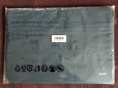 Funda/Funda Protectora Acolchada Acer para Computadora Portátil 14.38" Cremallera Superior Azul Marino - Nueva Foto 1 de 2